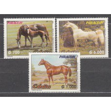 Paraguay - Correo 2002 Yvert 2852/4 ** Mnh Fauna. Caballos