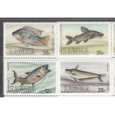 Zambia - Correo Yvert 286/9 ** Mnh  Fauna peces