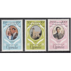 Uganda - Correo Yvert 287/9 ** Mnh  Boda Real