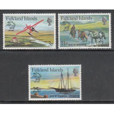 Falkland - Correo Yvert 290/2 ** Mnh Avión. Barco