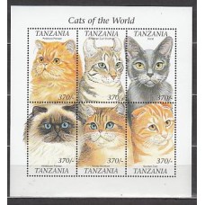 Tanzania - Correo Yvert 2911/6 ** Mnh   Fauna gatos