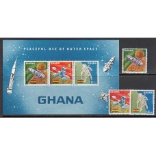 Ghana - Correo 1967 Yvert 293/5+H.26 ** Mnh  Astro