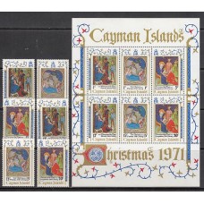 Caimanes - Correo Yvert 293/8+H.1 ** Mnh Navidad