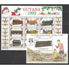 Guayana Britanica - Correo Yvert 2942//9+H.123 ** Mnh Trenes