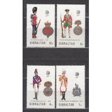 Gibraltar - Correo 1973 Yvert 297/300 * Mh Uniformes militares