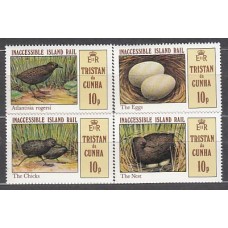 Tristan da Cunha - Correo Yvert 298/301 ** Mnh  Fauna aves