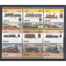 Nevis - Correo Yvert 299/310 ** Mnh Trenes