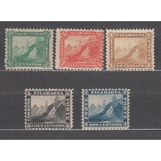 Nicaragua - Correo 1869-77 Yvert 3/7 * Mh Volcan