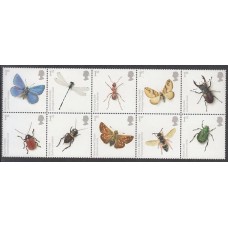 Gran Bretaña - Correo 2008 Yvert 3009/18 ** Mnh Fauna insectos