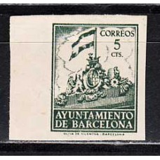 Barcelona Correo 1940 Edifil 26s (*) Mng sin dentar. Ayuntamiento