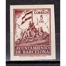 Barcelona Correo 1940 Edifil 27s ** Mnh sin dentar. Ayuntamiento