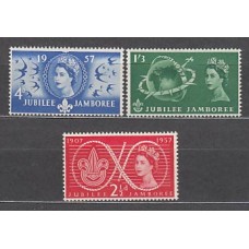 Gran Bretaña - Correo 1957 Yvert 302/4 * Mh Isabel II
