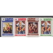 Santa Lucia - Correo Yvert 302/5 ** Mnh Navidad