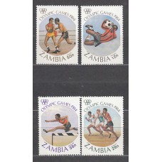 Zambia - Correo Yvert 302/5 ** Mnh   Olimpiadas de los Angeles