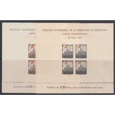 Barcelona Correo 1941 Edifil 29/30s * Mh sin dentar. Liberación de Barcelona
