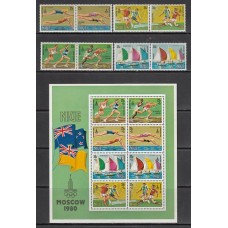 Niue - Correo Yvert 304/11+H 38 ** Mnh Deportes. Olimpiadas