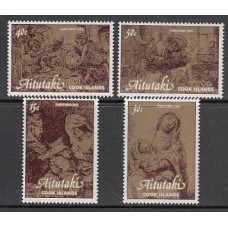 Aitutaki Correo Yvert 304/7 ** Mnh Navidad Pinturas