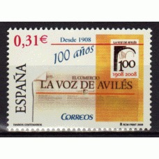 España II Centenario Correo 2008 Edifil 4386 ** Mnh