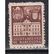 Barcelona Correo 1942 Edifil 33 ** Mnh Ayuntamiento