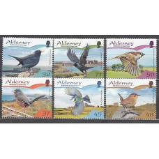 Alderney Correo Yvert 305/10 ** Mnh Fauna aves