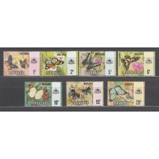 Malaysia - Malacca Correo Yvert 305/11 ** Mnh  Fauna mariposas