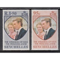 Seychelles - Correo Yvert 305/6 ** Mnh  Boda real