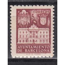 Barcelona Correo 1942 Edifil 36 ** Mnh Ayuntamiento
