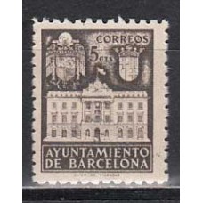 Barcelona Correo 1942 Edifil 37 ** Mnh Ayuntamiento