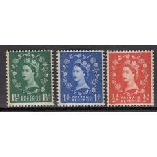 Gran Bretaña - Correo 1957-59 Yvert 306a/8a ** Mnh Isabel II