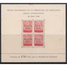 Barcelona Correo 1942 Edifil 40 * Mh Navidad