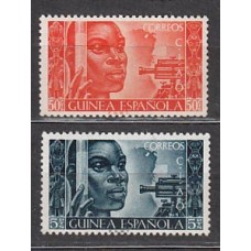 Guinea Correo 1951 Edifil 309/10 * Mh