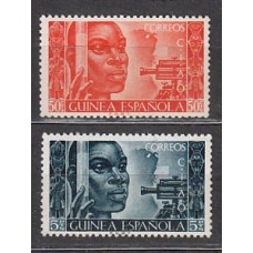 Guinea Correo 1951 Edifil 309/10 * Mh