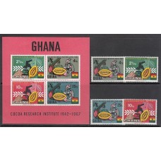 Ghana - Correo 1968 Yvert 311/4+H.30 ** Mnh  Frutos