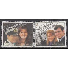 Man - Correo 1986 Yvert 312/3 ** Mnh Boda real