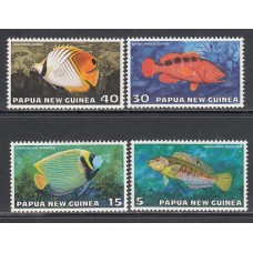 Papua y Nueva Guinea - Correo Yvert 313/6 ** Mnh Fauna. Peces