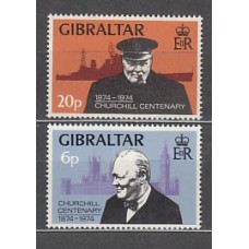 Gibraltar - Correo 1974 Yvert 314/5 ** Mnh Winston Churchill