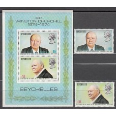 Seychelles - Correo Yvert 315/6+Hb 4 ** Mnh  Winston Churchill