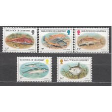 Guernsey - Correo 1985 Yvert 316/20 ** Mnh Fauna peces