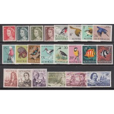 Australia - Correo 1966-70 Yvert 319/40 * Mh Fauna. Aves. Peces