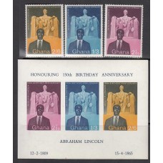 Ghana - Correo 1959 Yvert 32/34+H.1 ** Mnh  Presidente Nhrumah