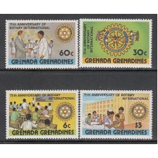 Grenada-Grenadines - Correo Yvert 321/4 ** Mnh Club Rotary