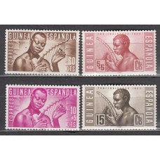 Guinea Correo 1953 Edifil 321/4 ** Mnh