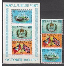 Barbuda - Correo Yvert 325/7+Hb 25 ** Mnh Barcos y bandera