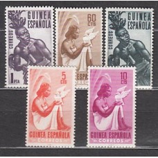 Guinea Correo 1953 Edifil 325/9 ** Mnh