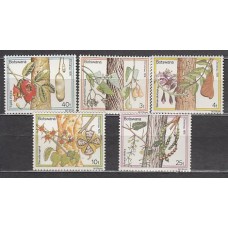 Botswana - Correo Yvert 326/30 ** Mnh  Navidad flora