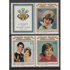 Aitutaki Correo Yvert 328/30 ** Mnh Personaje Diana de Gales