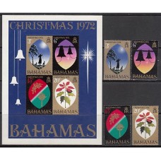 Bahamas - Correo 1972 Yvert 328/31+Hb 6 ** Mnh Navidad