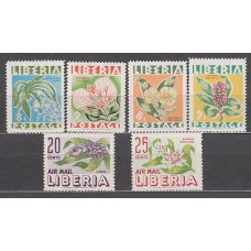Liberia - Correo 1955 Yvert 328/31+A 89/90 ** Mnh  Flores