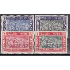 Canarias Correo 1938 Edifil 52/5 ** Mnh