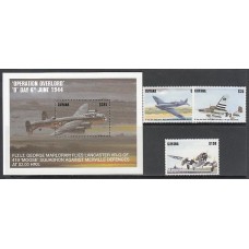 Guayana Britanica - Correo Yvert 3301/3+H.162 ** Mnh Aviones